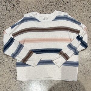 Thread & Supply Striped Sweater - Blue, Brown, Pink